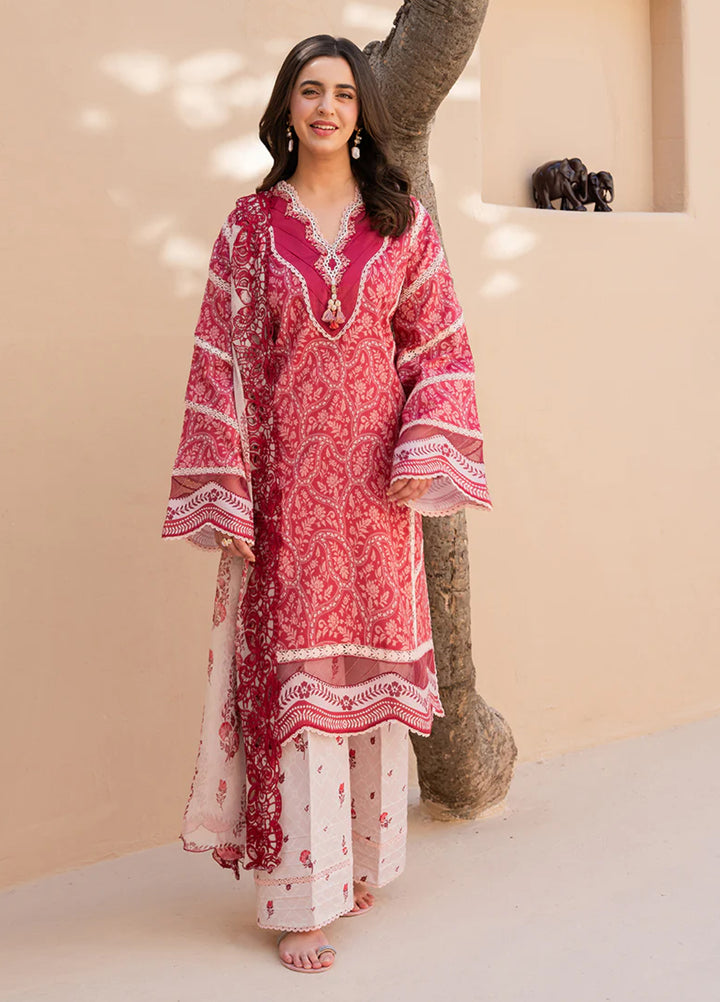 Summer in Bloom By Roheenaz Unstitched Printed Lawn 3 Piece Suit RN26USBL 32B Petaline Dream - Festive Collection