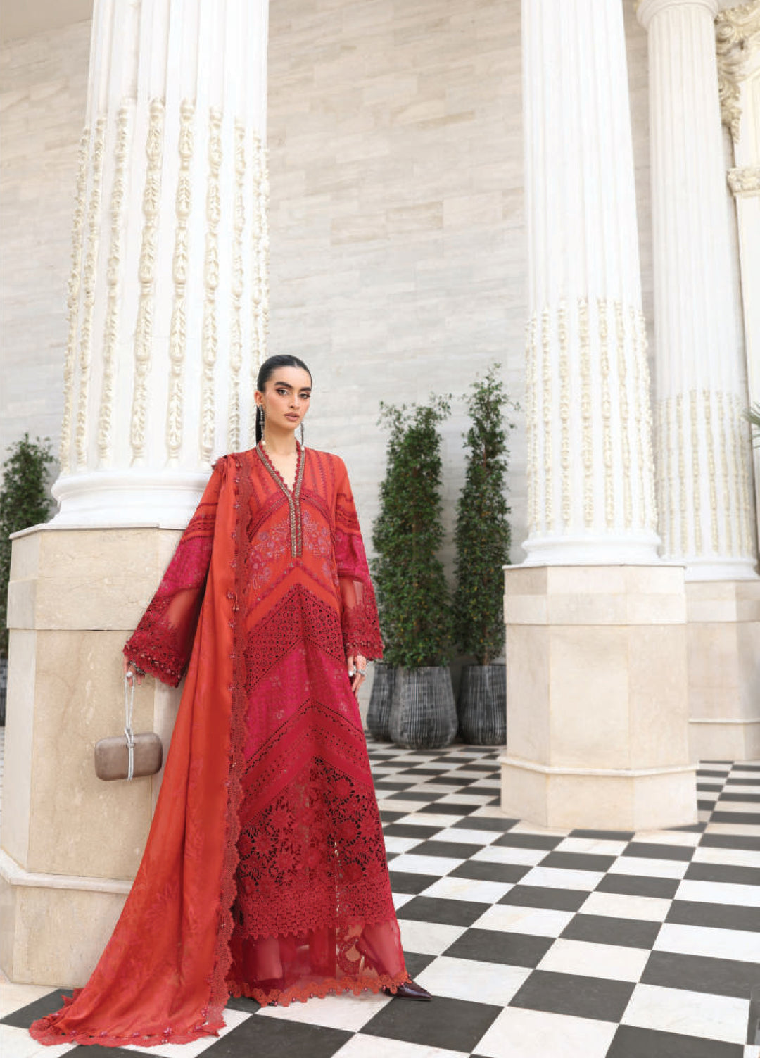 Maria B Unstitched Embroidered Lawn 3 Piece Suit MB26ULE D13 - Eid Collection