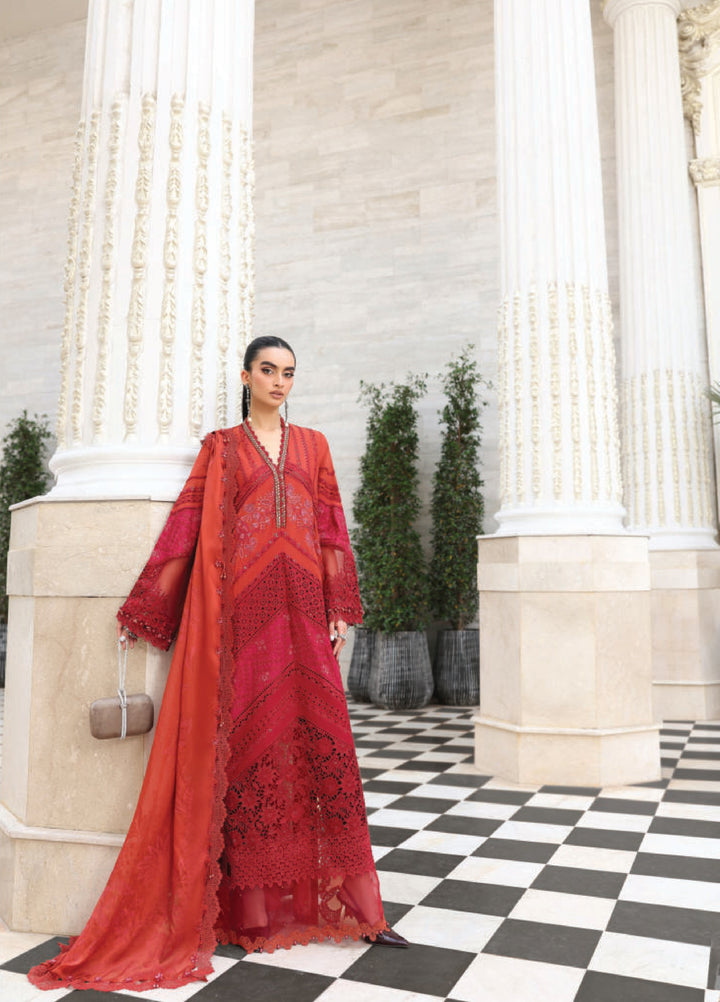 Maria B Unstitched Embroidered Lawn 3 Piece Suit MB26ULE D13 - Eid Collection