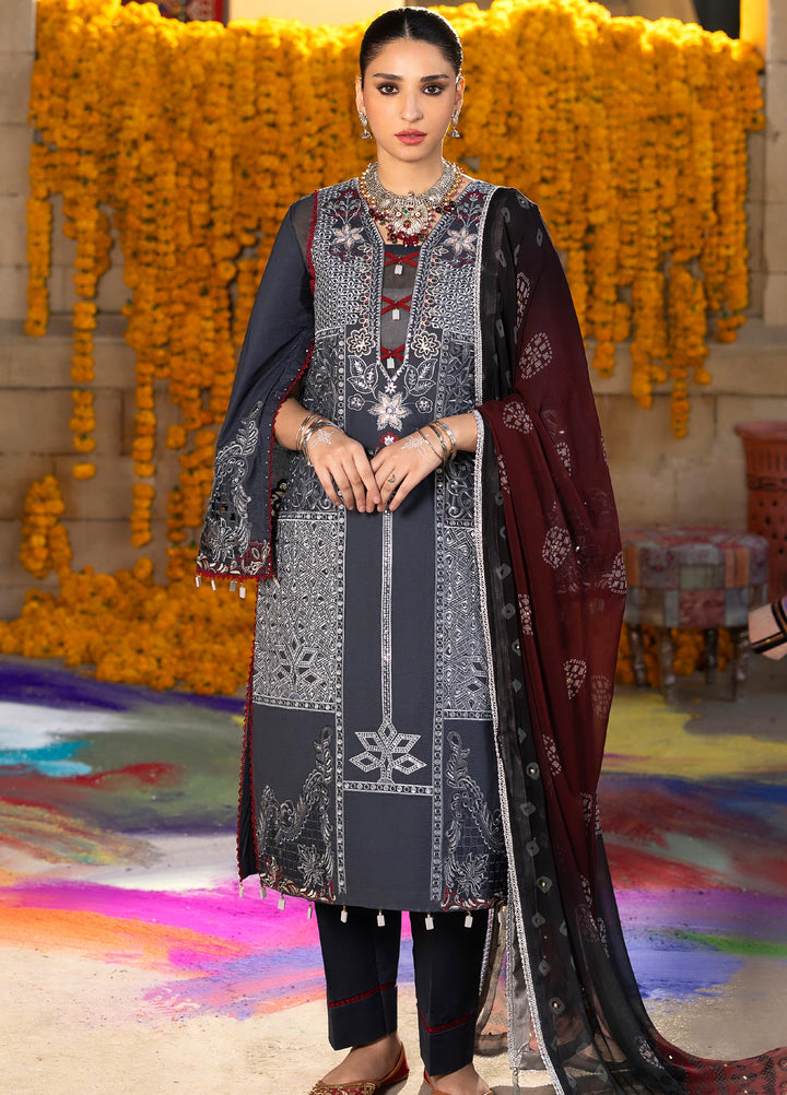 Bandhani by Al Zohaib Unstitched Embroidered Premium Lawn 3 Piece Suit AZ26UB D-10 - Summer Collection