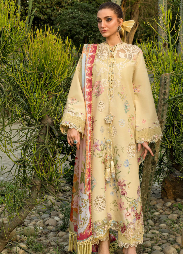 Bloom by Saira Shakira Unstitched Embroidered Lawn 3 Piece Suit SSR26ULB MAELLE-06B - Eid Collection
