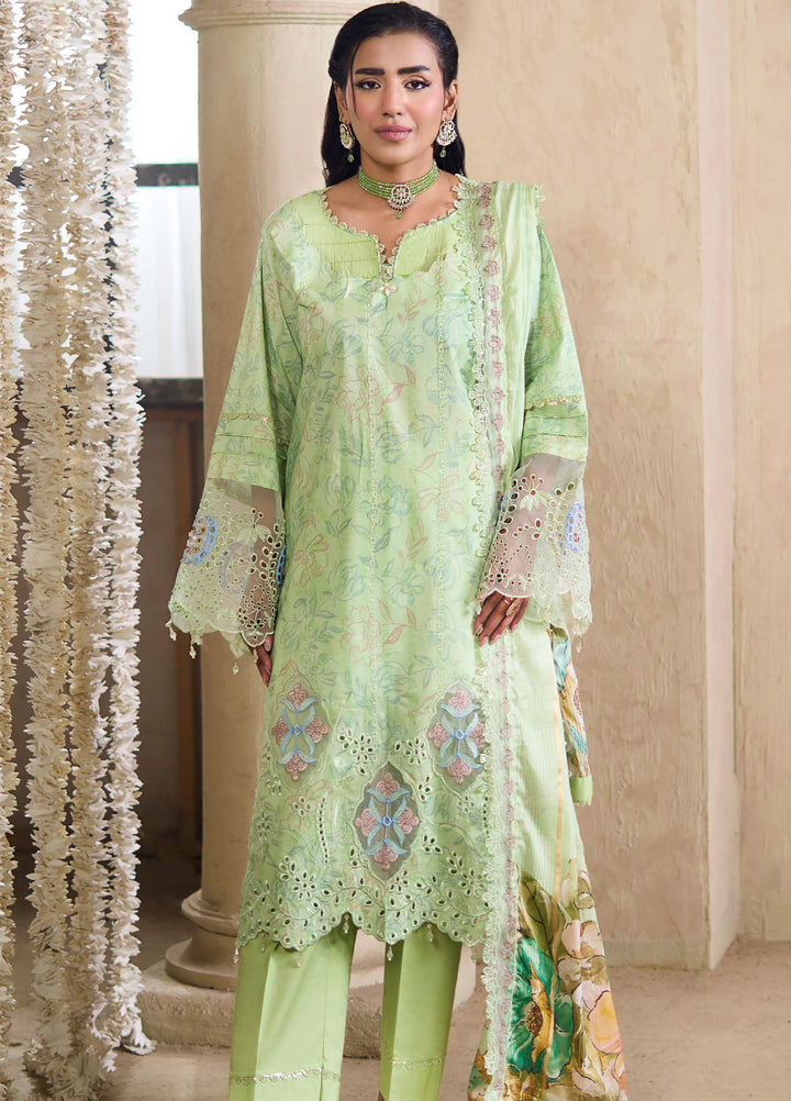 Applique Kari by Al Zohaib Unstitched Embroidered Lawn 3 Piece Suit AZ26AVI D-02 - Summer Collection