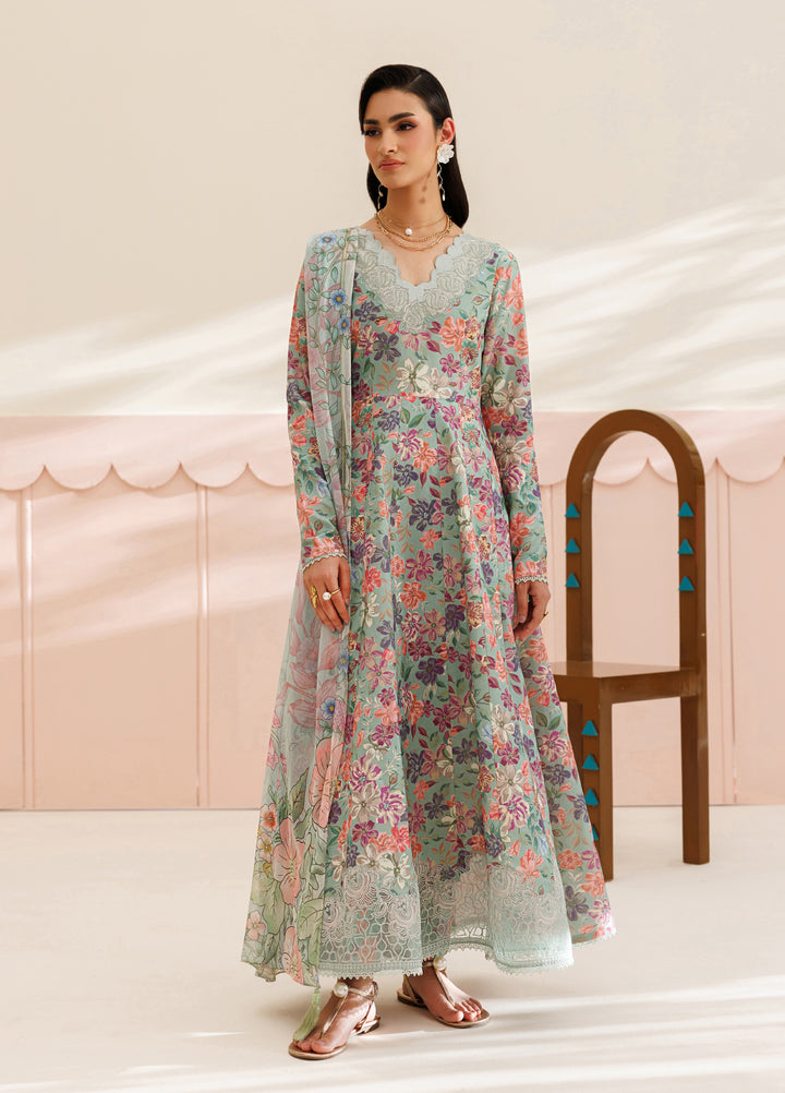 Azzal Unstitched Printed Lawn 3 Piece Suit AZL26UPL AZL-142 - Summer Collection