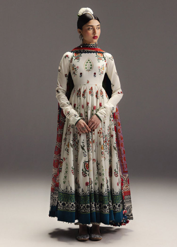 Anarkali by Zara Shahjahan Unstitched Embroidered Lawn 3 Piece Suit ZS26UAL D-10 MEHRUBA - Eid Collection