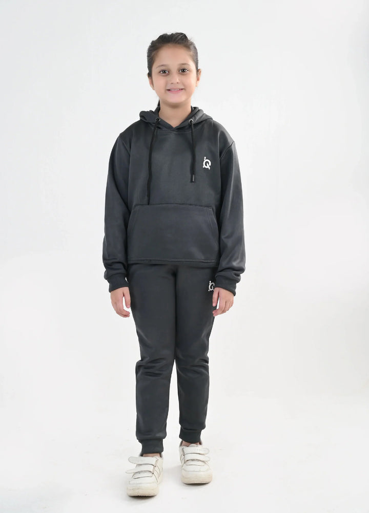 IQ Exclusive Kids Track Suit Fleece 2 PieceGraphite Hoodie Tracksuit-Unisex Kids - Winter Collection