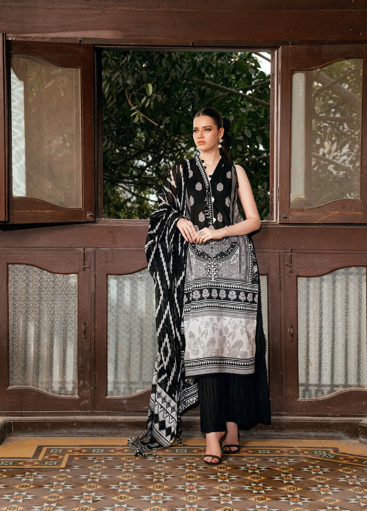 Noir and Blanc by Gul Ahmed Unstitched Printed Lawn 3 Piece Suit GA26UNBL B-62013 - Summer Collection
