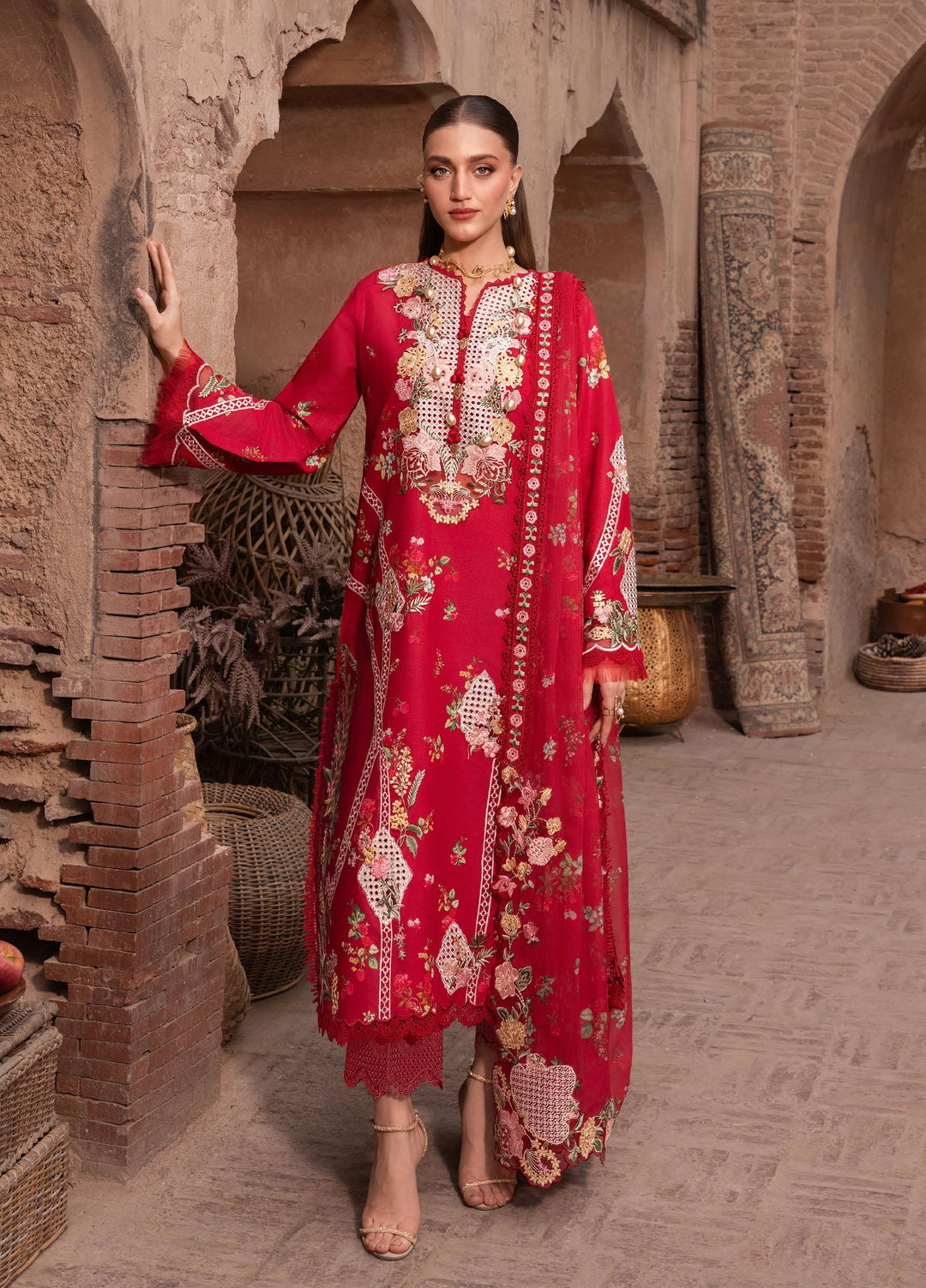 Saira Shakira Unstitched Embroidered Lawn 3 Piece Suit SSR26ULE SS-006A - Eid Collection