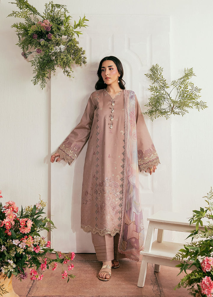 Zync by Florent Unstitched Embroidered Lawn 3 Piece Suit FL26ULZ FZ-8B - Summer Collection