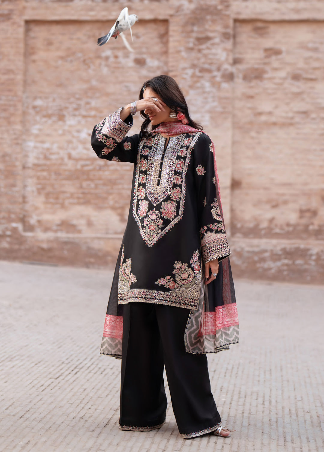 Darbar by Casuallite Pret Embroidered Silk Viscose 3 Piece Suit CSL26PDD-04 - Festive Collection