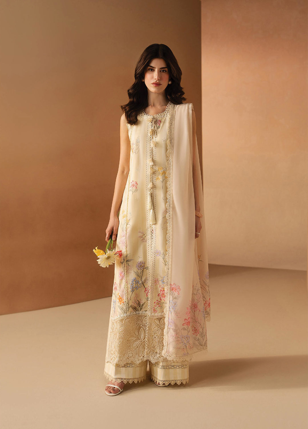 Haze A Prints by Afrozeh Unstitched Printed Lawn 3 Piece Suit AF26UAP Hazelen Yellow FWU-104 - Summer Collection
