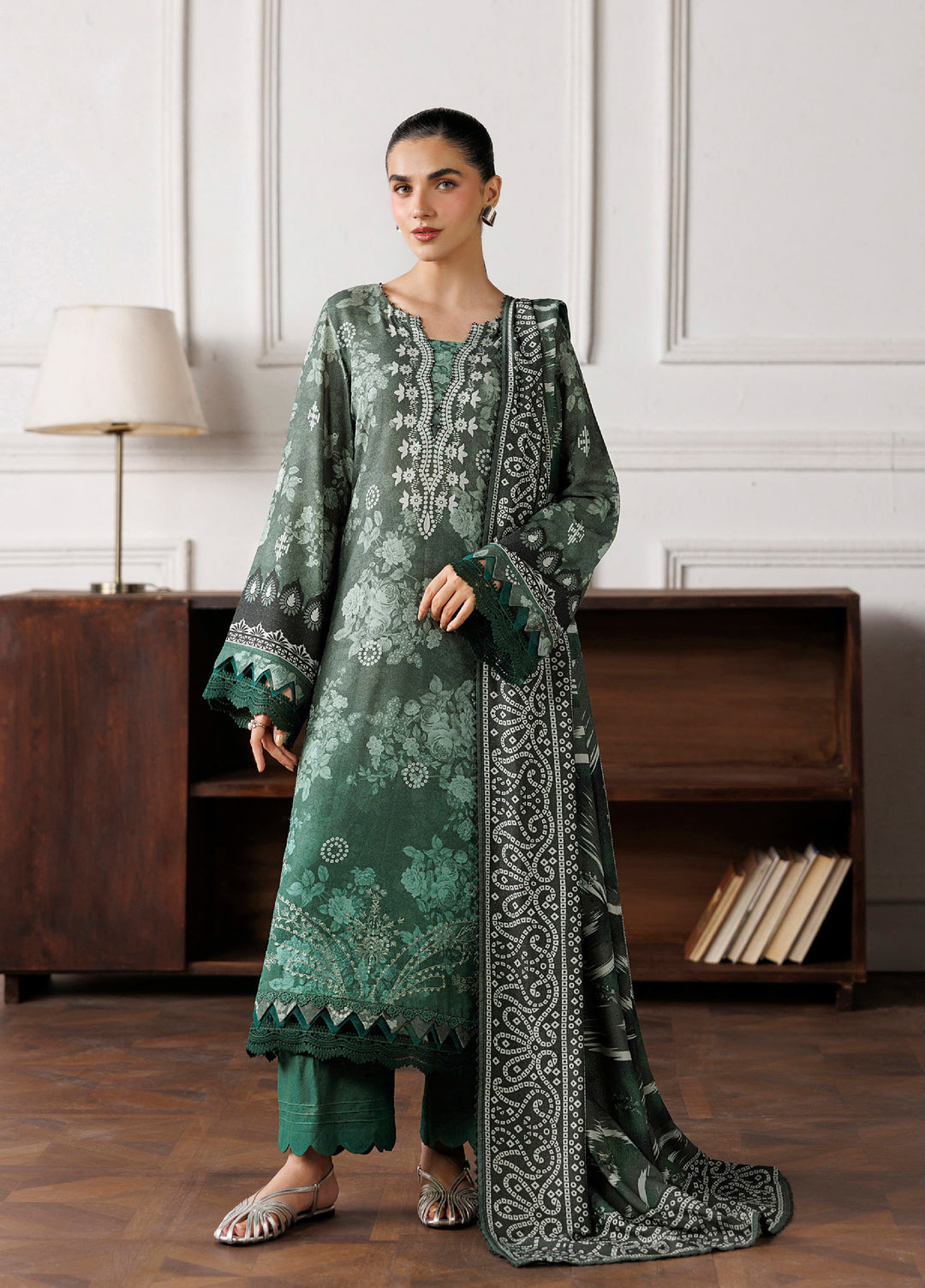 Kaya by Daria Unstitched Embroidered Karandi 3 Piece Suit DN26UKK DA-127 - Casual Collection