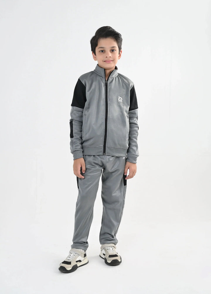 IQ Exclusive Kids Track Suit Fleece 2 PieceGrey Storm Tracksuit-Unisex Kids - Winter Collection