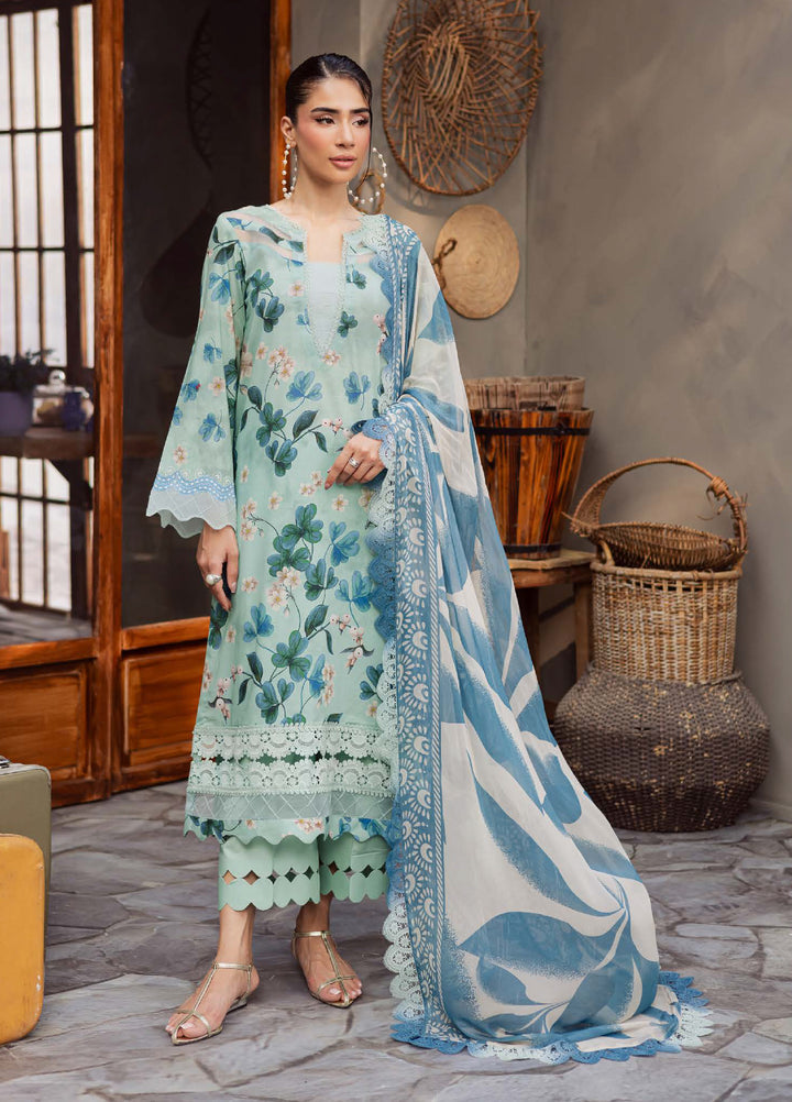 Signature Prints by Nureh Unstitched Printed Lawn 3 Piece Suit NU26USL SP-161 - Summer Collection