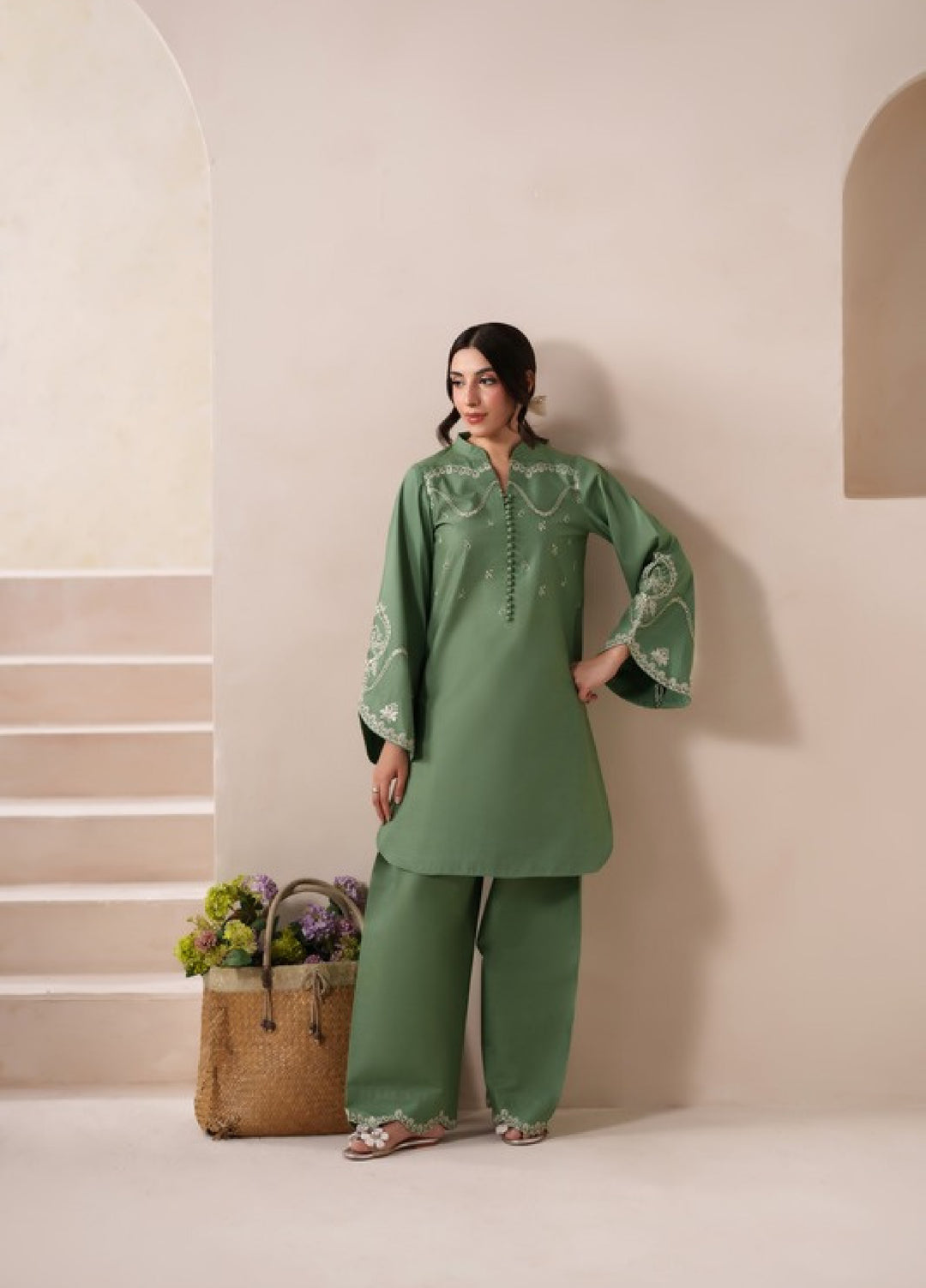 Neeshay Women RTW Embroidered Lawn 2 Piece Suit NSH26RL SB-15 - Casual Collection