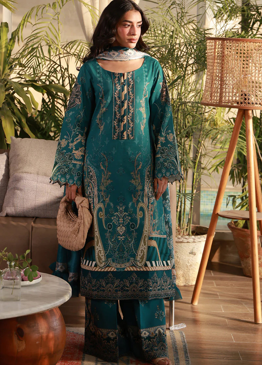 Delia by Gulaal Unstitched Embroidered Lawn 3 Piece Suit GL26UD D-4 Isla - Summer Collection