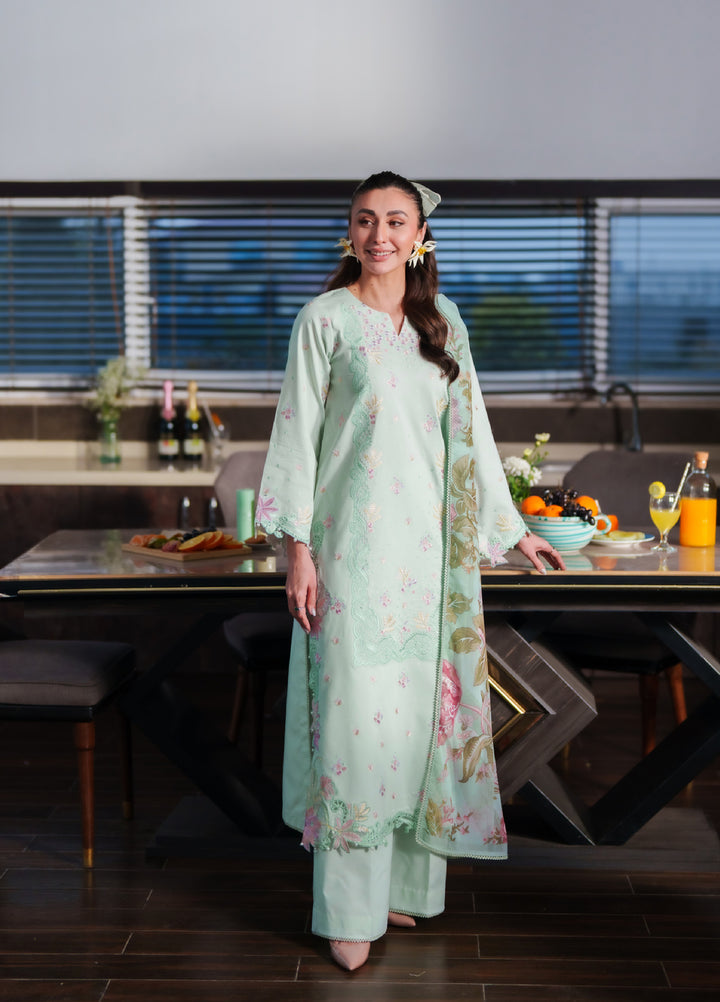 Symphony by Neeshay Unstitched Embroidered Luxury Lawn 3 Piece Suit NSH26US D-5 Aizere - Summer Collection