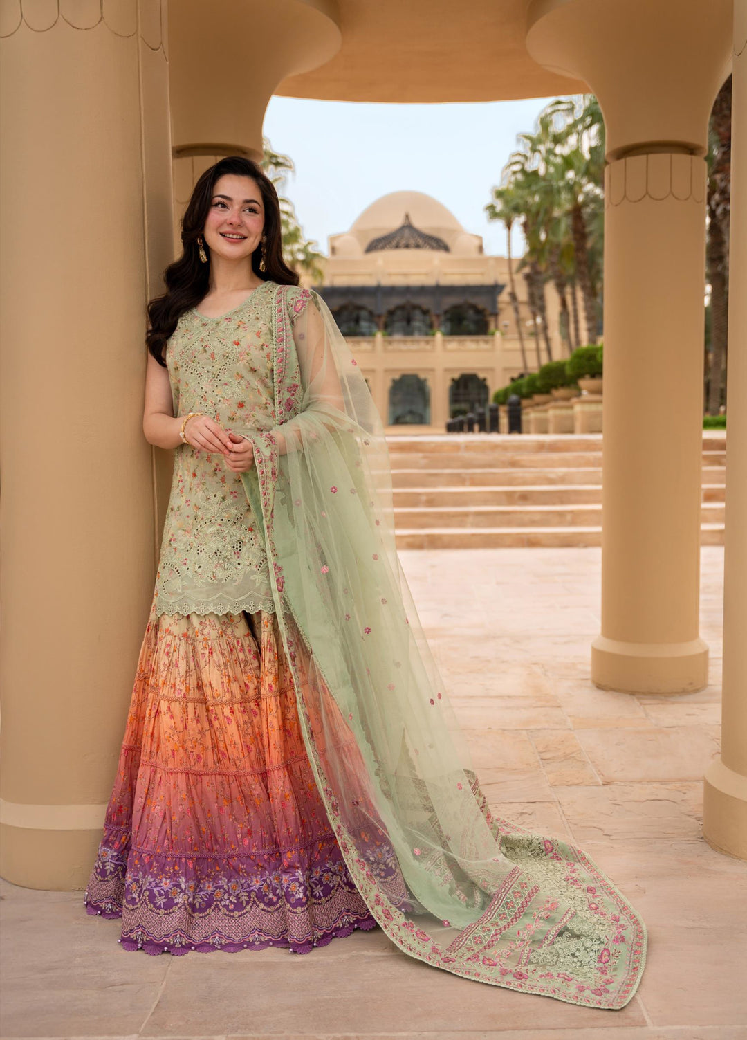 AYA by Faiza Saqlain Unstitched Embroidered Luxury Lawn 3 Piece Suit FS26UAL ELDIRA - Festive Collection