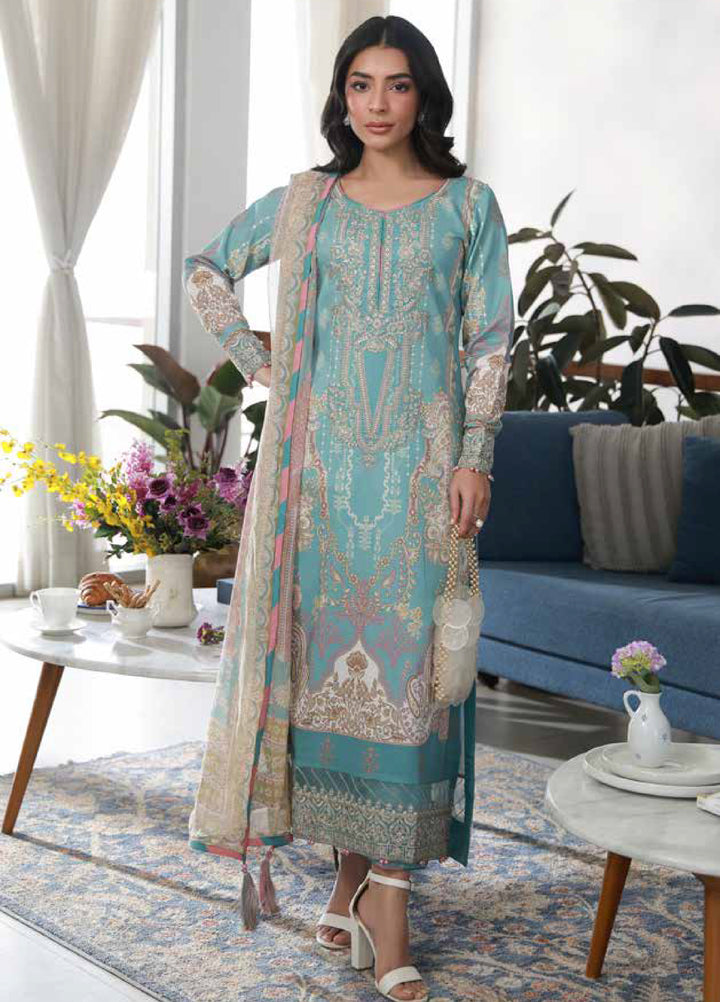 Delia by Gulaal Unstitched Embroidered Lawn 3 Piece Suit GL26UD D-1 Eidra - Summer Collection