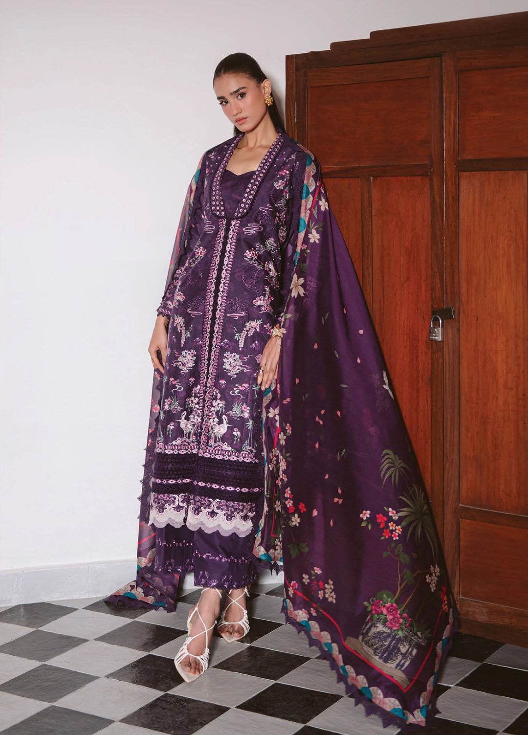 Serein by Ayzel Unstitched Embroidered Lawn 3 Piece Suit AAF26USL Islune - Eid Collection