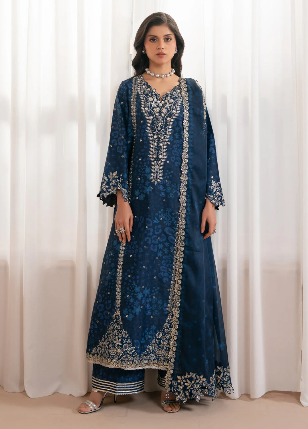 Deme by Xenia Formals Unstitched Embroidered Lawn 3 Piece Suit XE26UDF D-03 Ryelle - Festive Collection