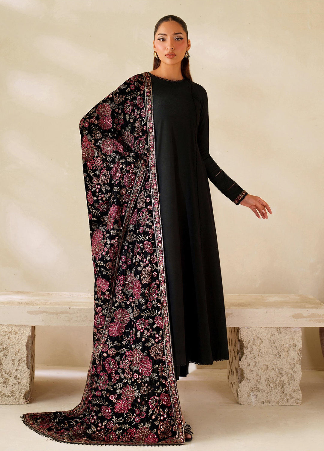 Zarif Velvet Shawls 1 Piece ZRF25VS ZRF-VS-03 - Festive Collection
