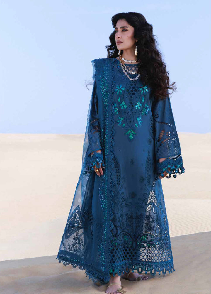 Aman by Nureh Unstitched Embroidered Luxury Lawn 3 Piece Suit NU26UA NE-229 - Festive Collection