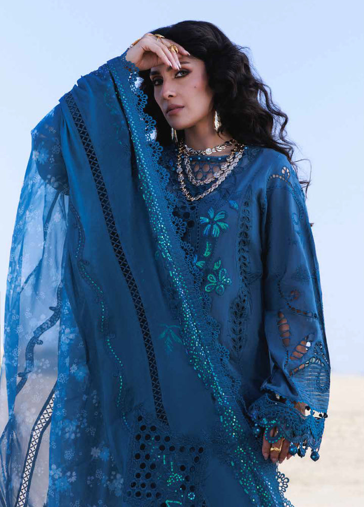 Aman by Nureh Unstitched Embroidered Luxury Lawn 3 Piece Suit NU26UA NE-229 - Festive Collection