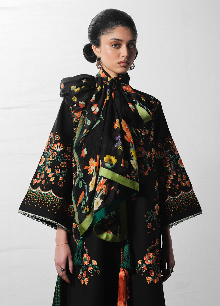 Jugnu by Hussain Rehar Unstitched Embroidered Cotton 3 Piece Suit HR26UJC BAHRI - Festive Collection