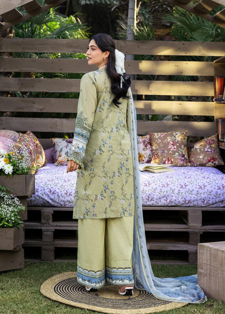 Elaf Premium Chikankari Unstitched Printed Lawn 3 Piece Suit EL26UPC ERC-8B MENAH - Summer Collection