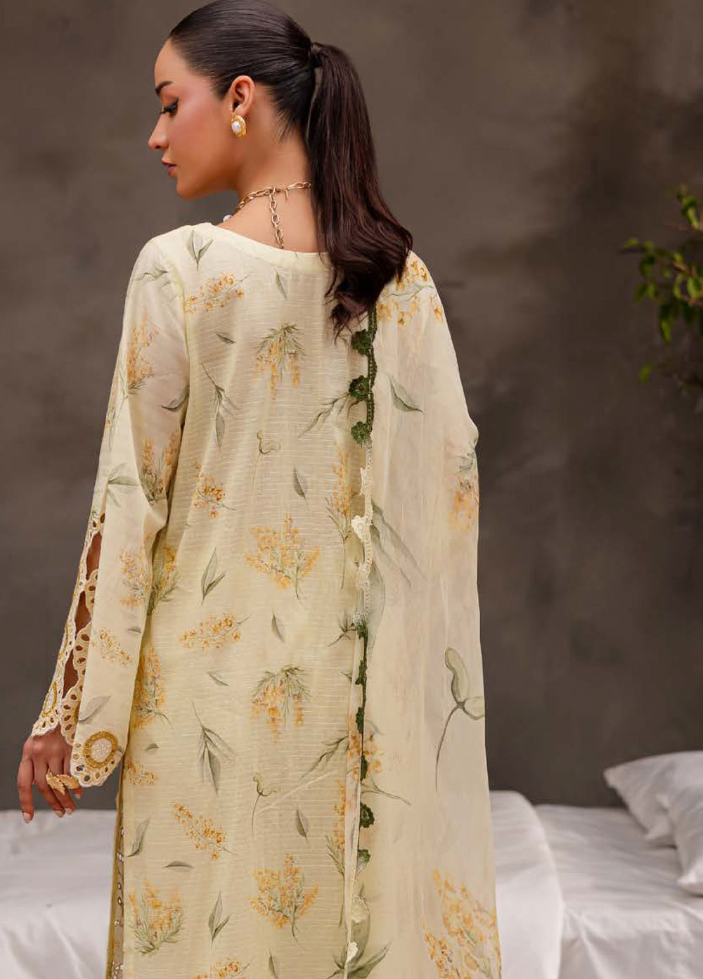 Bloom by Nureh Unstitched Embroidered Lawn 3 Piece Suit NU26UBL BL-10 - Festive Collection