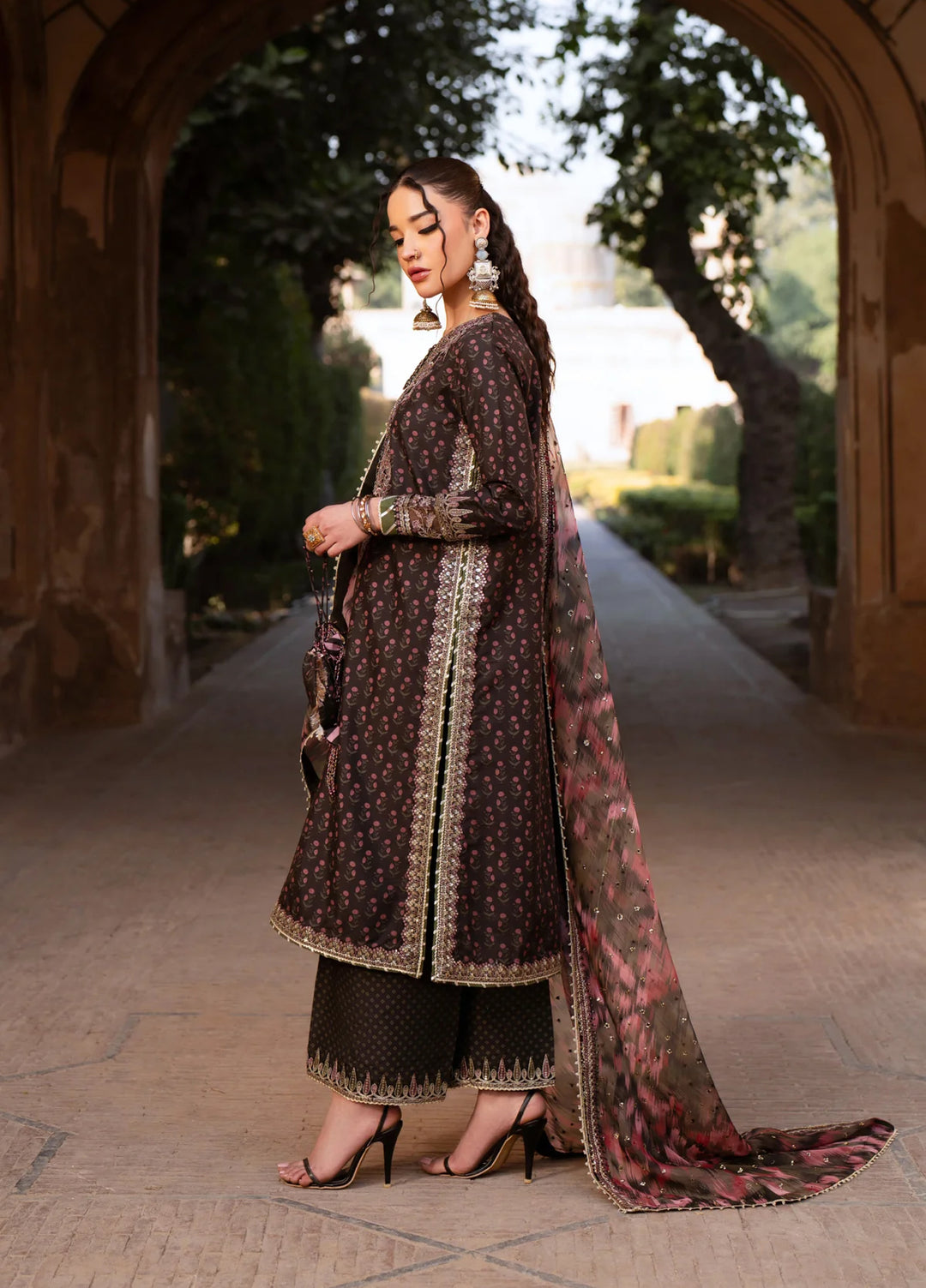 Xenia Formal Luxury Unstitched Embroidered Raw Silk Suits 3 Piece XE25FL D-04 Ruhi - Formals Collection