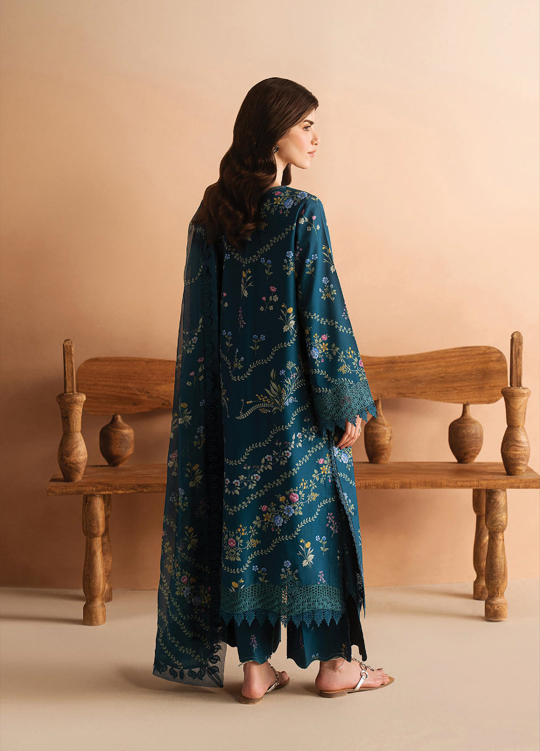 Haze A Prints by Afrozeh Unstitched Printed Lawn 3 Piece Suit AF26UAP FWU-105 Luem Teal - Summer Collection