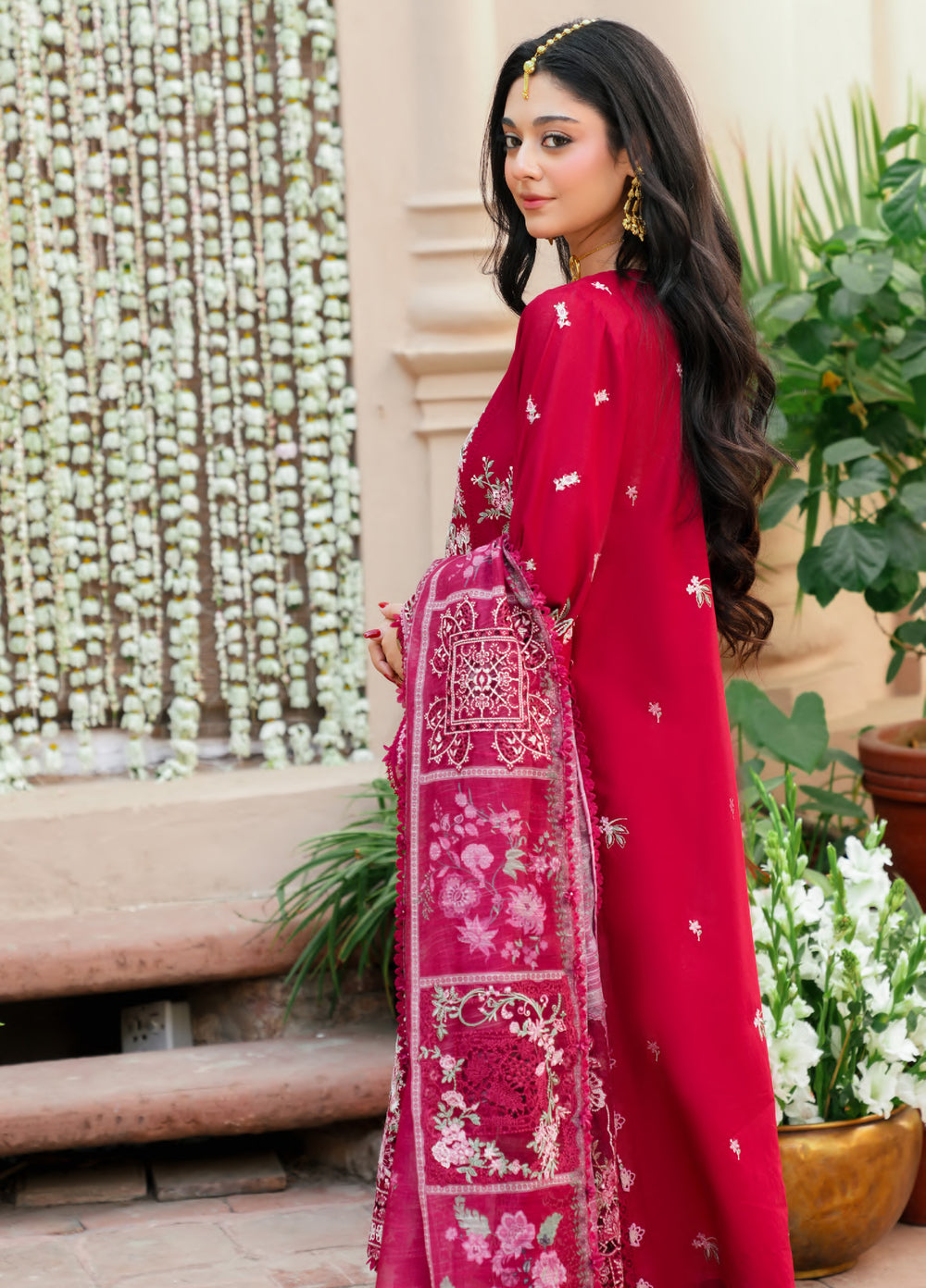 Ek Fasana by Kahf Premium Unstitched Embroidered Luxury Lawn 3 Piece Suit KHF26UFL KLB-1B MAHRANI - Festive Collection