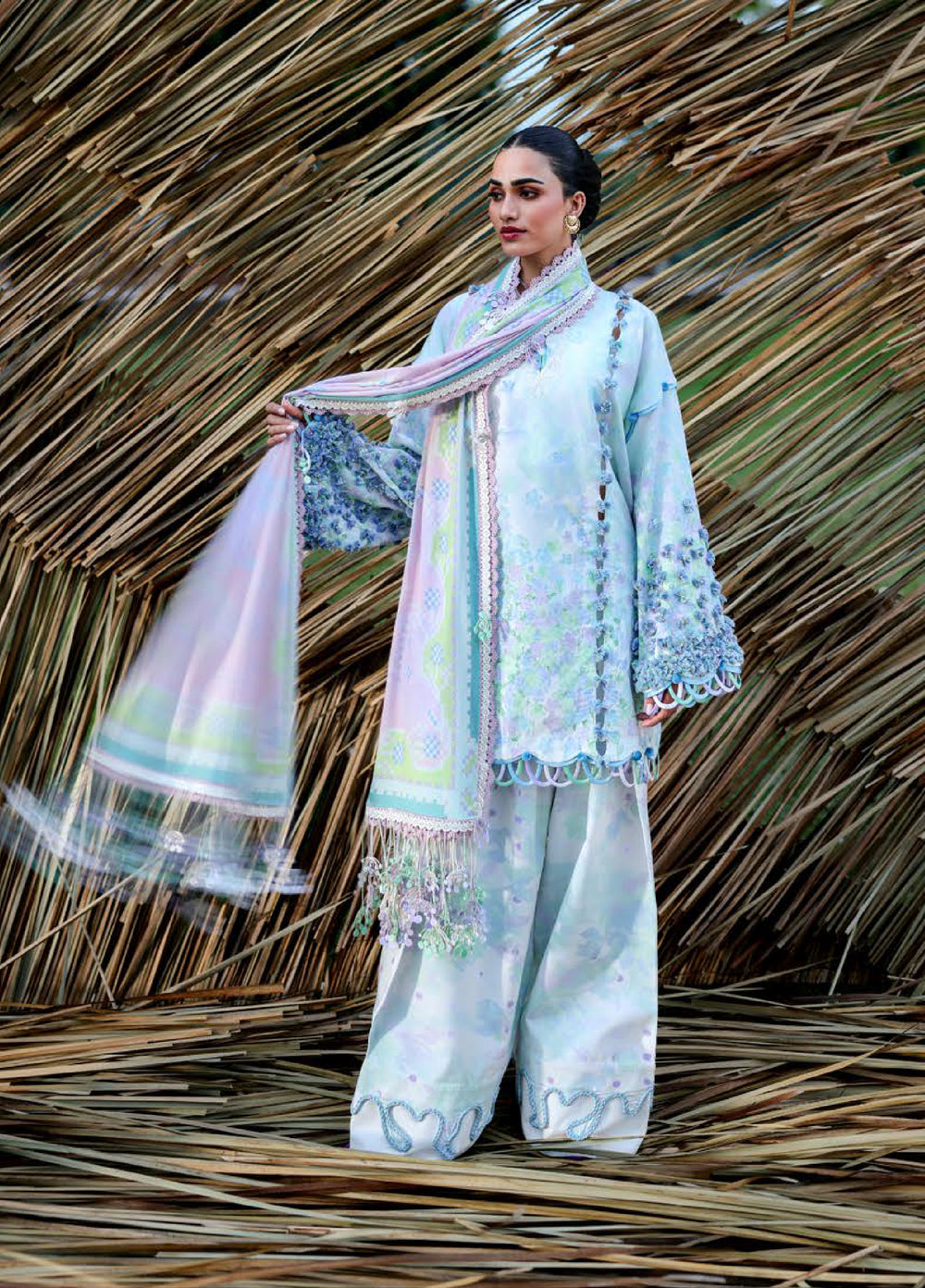 Neoma Prints by Republic Unstitched Printed Lawn 3 Piece Suit RW26UNL SP-8 ROSHAN - Summer Collection