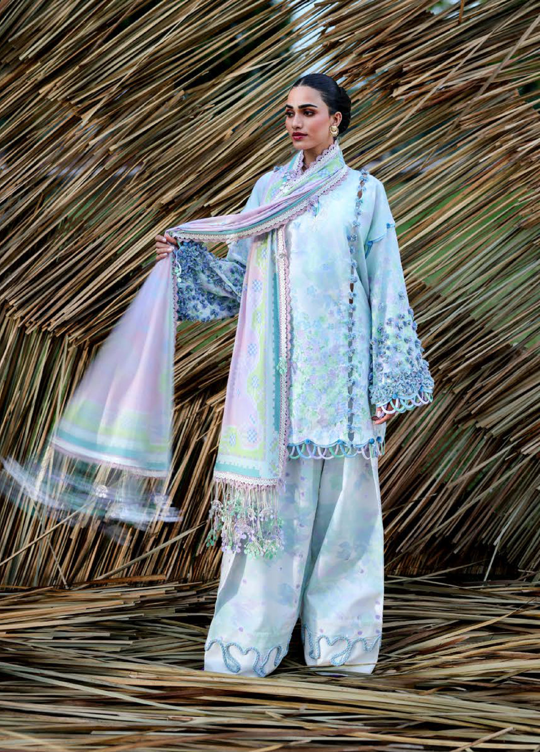 Neoma Prints by Republic Unstitched Printed Lawn 3 Piece Suit RW26UNL SP-8 ROSHAN - Summer Collection