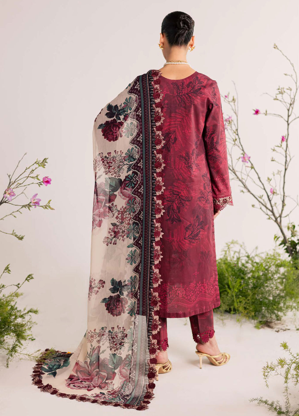 Daily Delight by Nureh Unstitched Embroidered Lawn 3 Piece Suit NU26UDDL DD-28 - Summer Collection
