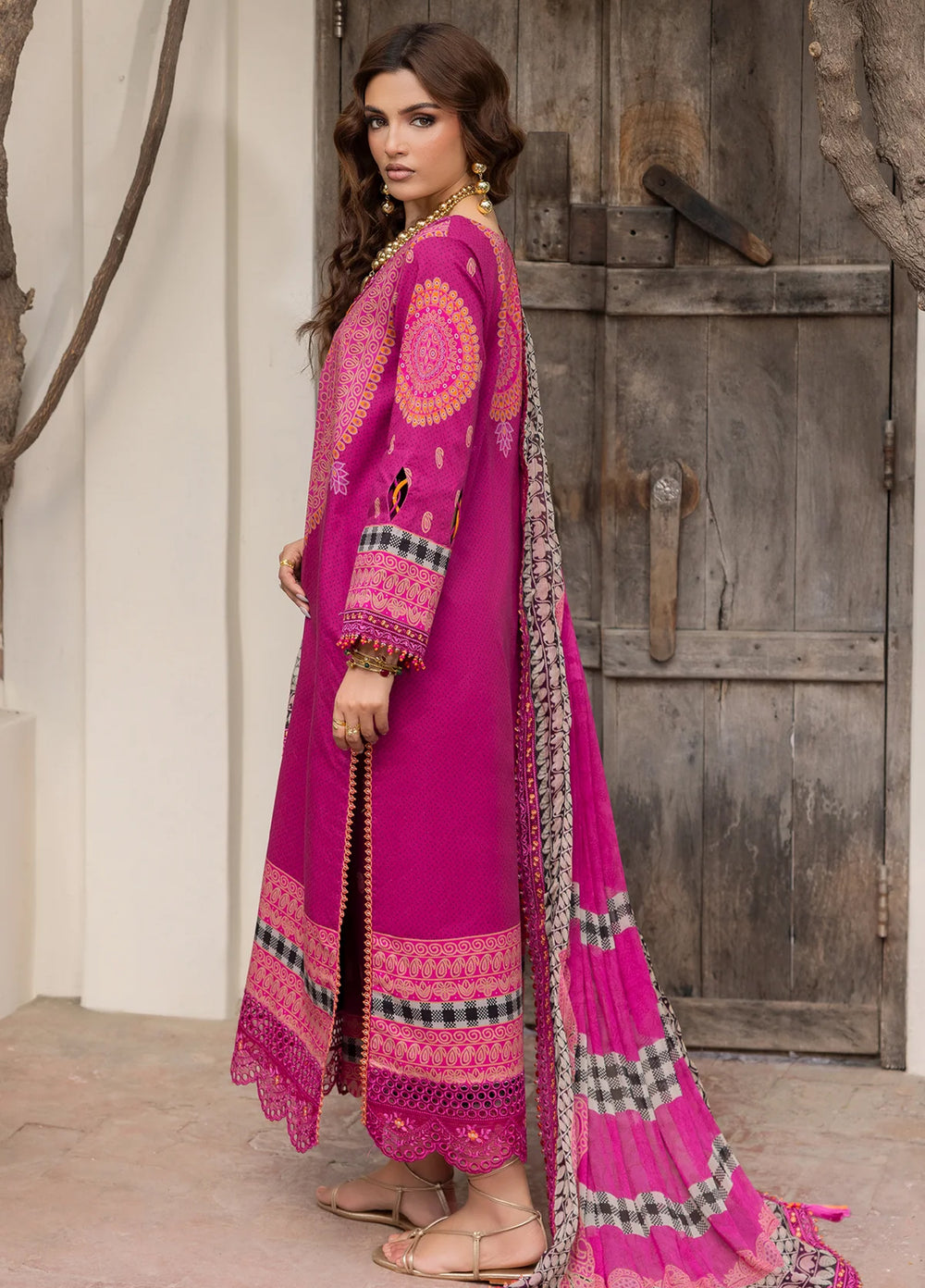 Andaaz by Charizma Unstitched Embroidered Lawn 3 Piece Suit CHR26UAL CAD6-01 - Summer Collection
