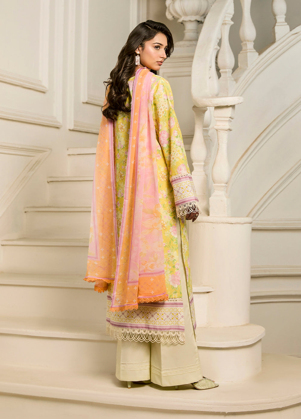 Raha Summer Prints by RajBari Unstitched Printed Lawn 3 Piece Suit RB26URVI D-1 - Summer Collection