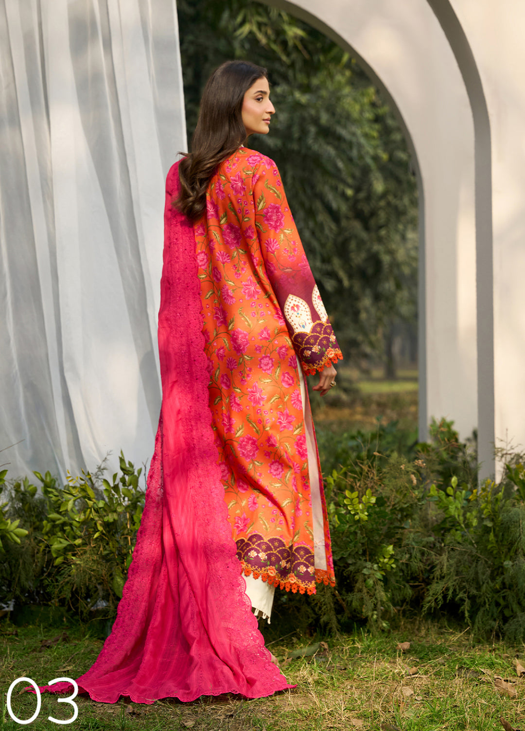 Raha Summer Prints by RajBari Unstitched Printed Lawn 3 Piece Suit RB26URS D-03 - Summer Collection