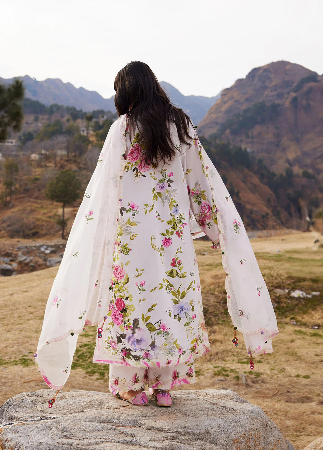 Meili by Zaha Unstitched Embroidered Lawn 3 Piece Suit ZK26UML ZL26-11A - Festive Collection