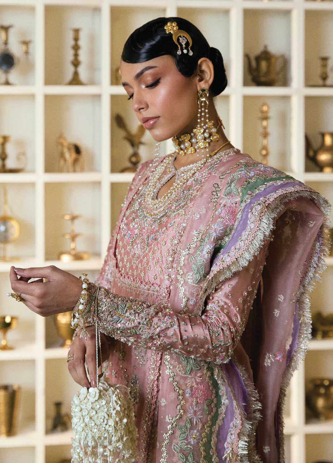 Freeshia by Suffuse Unstitched Shesha Silk Embroidered Suits 3 Piece SSY26UF ISRANA - Wedding Collection