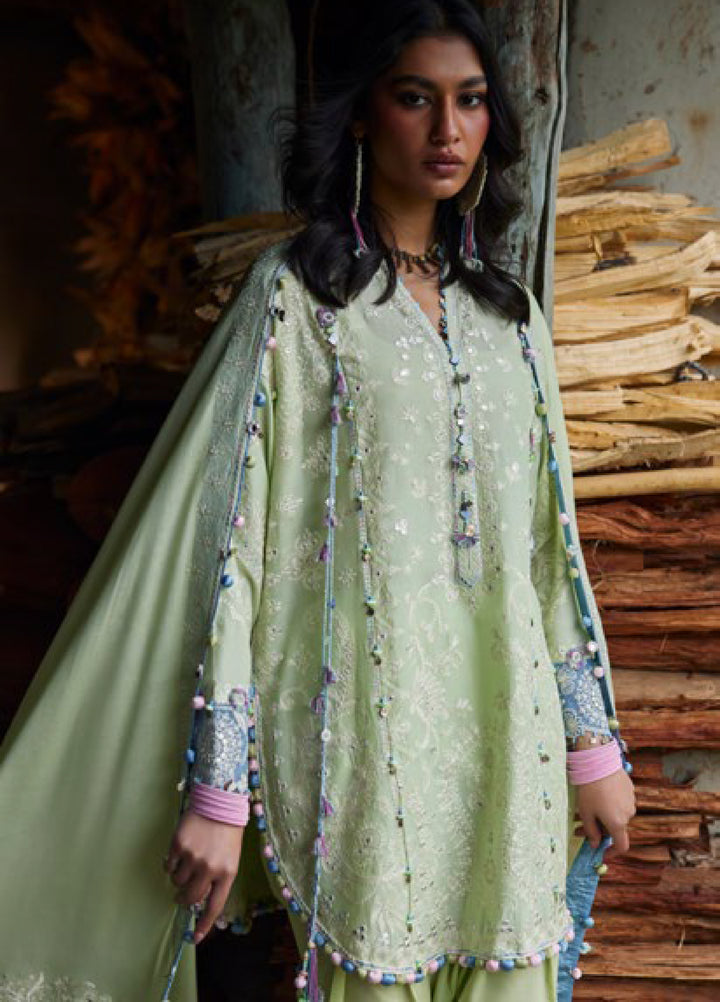 Meili by Zaha Unstitched Embroidered Lawn 3 Piece Suit ZK26UML ZL26-02A - Festive Collection