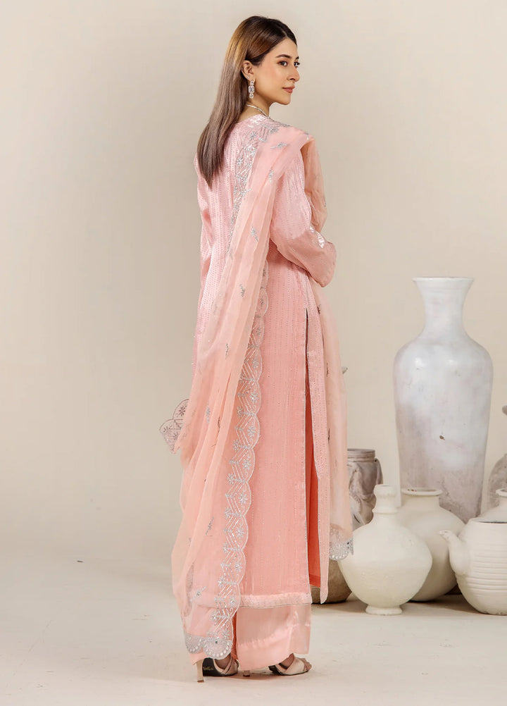 The Florea Edit by Alyra RTW Embossed Sheesha Silk 3 Piece Suit HAZEL-RTW1001 - Festive Collection