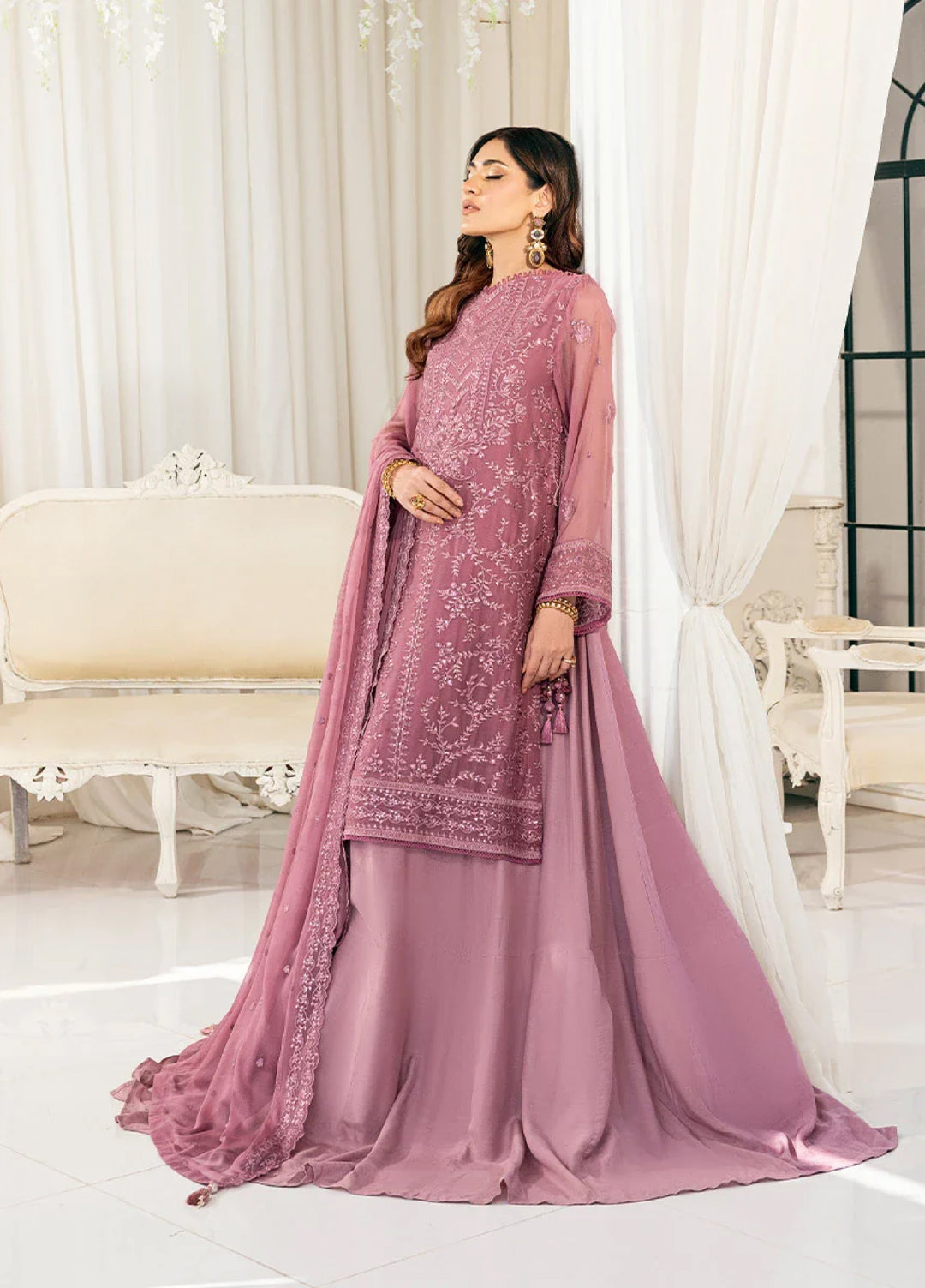 Signature by Salitex Embroidered Chiffon Suits Unstitched 3 Piece SUNS7CH029UT - Summer Collection