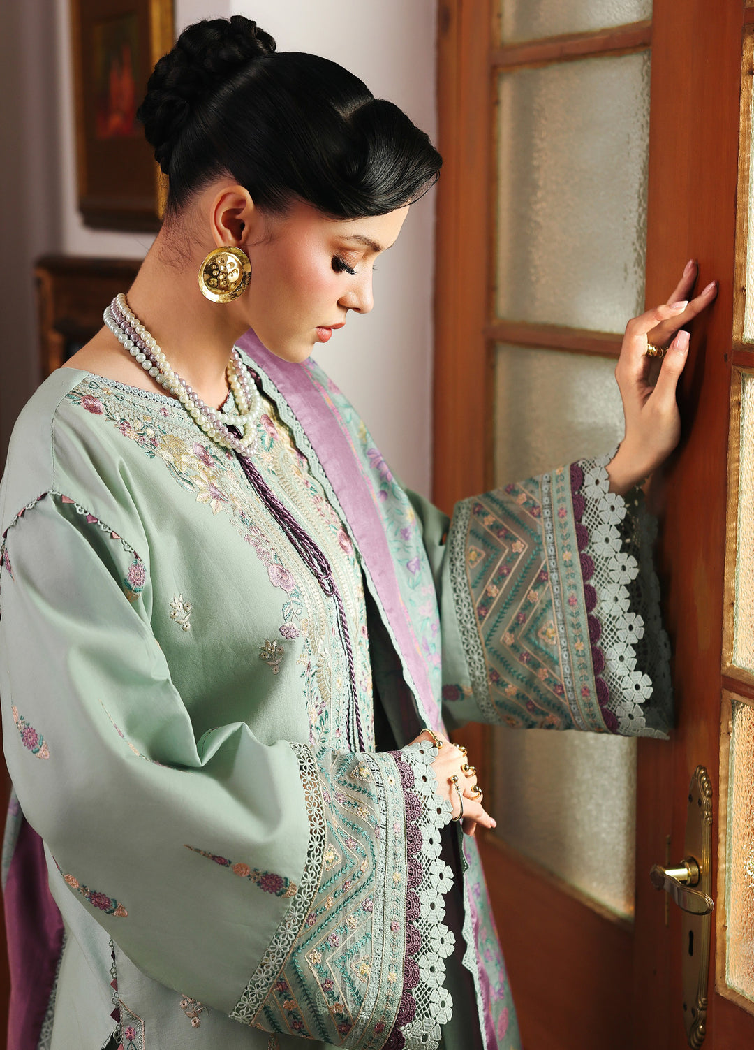 Lumina by Bin Ilyas Unstitched Embroidered Lawn 3 Piece Suit BI26UL L7 7A - Summer Collection