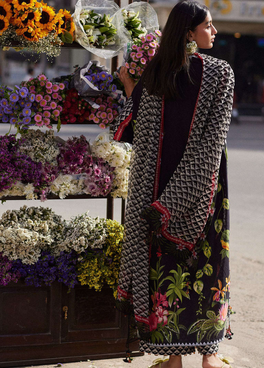 Wild Flower by Zaha Unstitched Embroidered Lawn 3 Piece Suit ZK26UWL ZF26-04 Midnight Bloom - Festive Collection