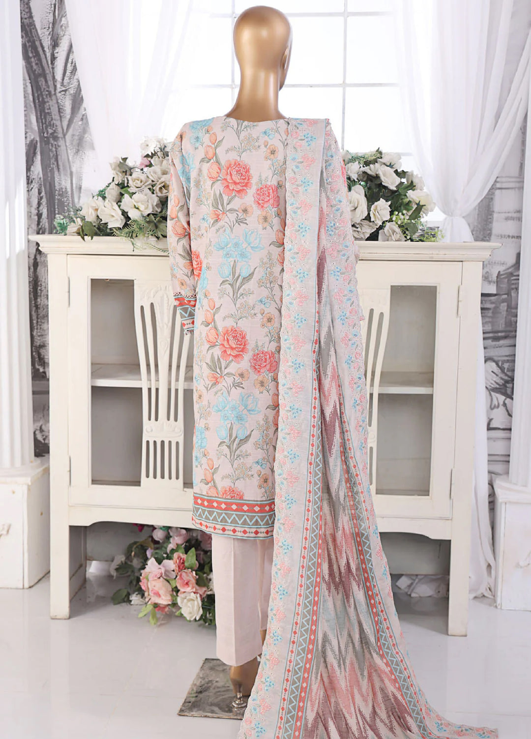 Hz Textiles Embroidered Khaddar Suits Unstitched 3 Piece PKE-201 - Winter Collection