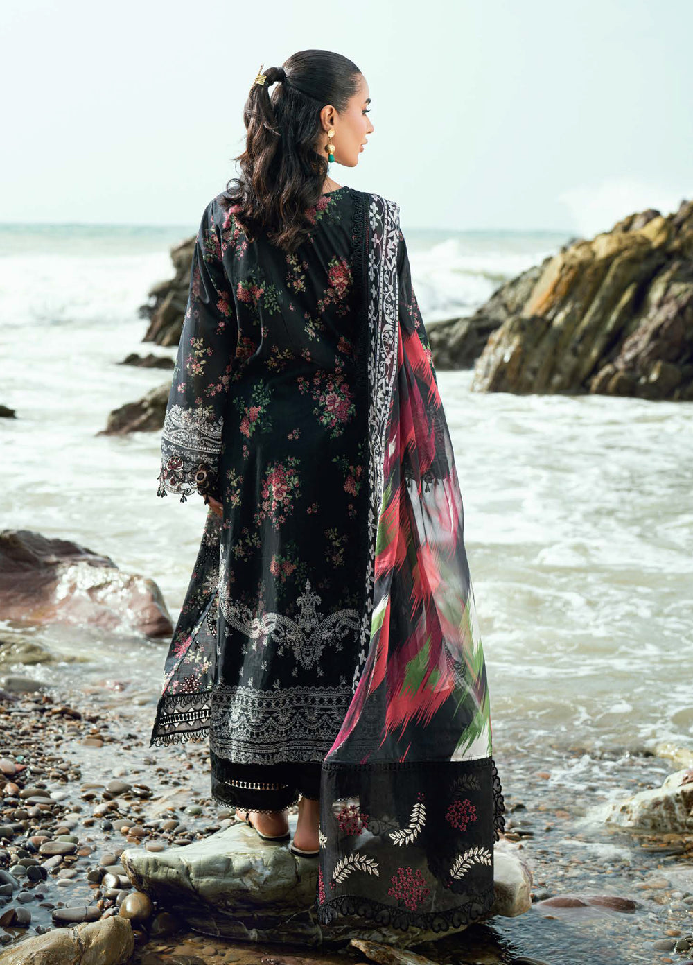 Gardenia by Nureh Unstitched Embroidered Lawn 3 Piece Suit NU26UGL NSG-199 - Summer Collection