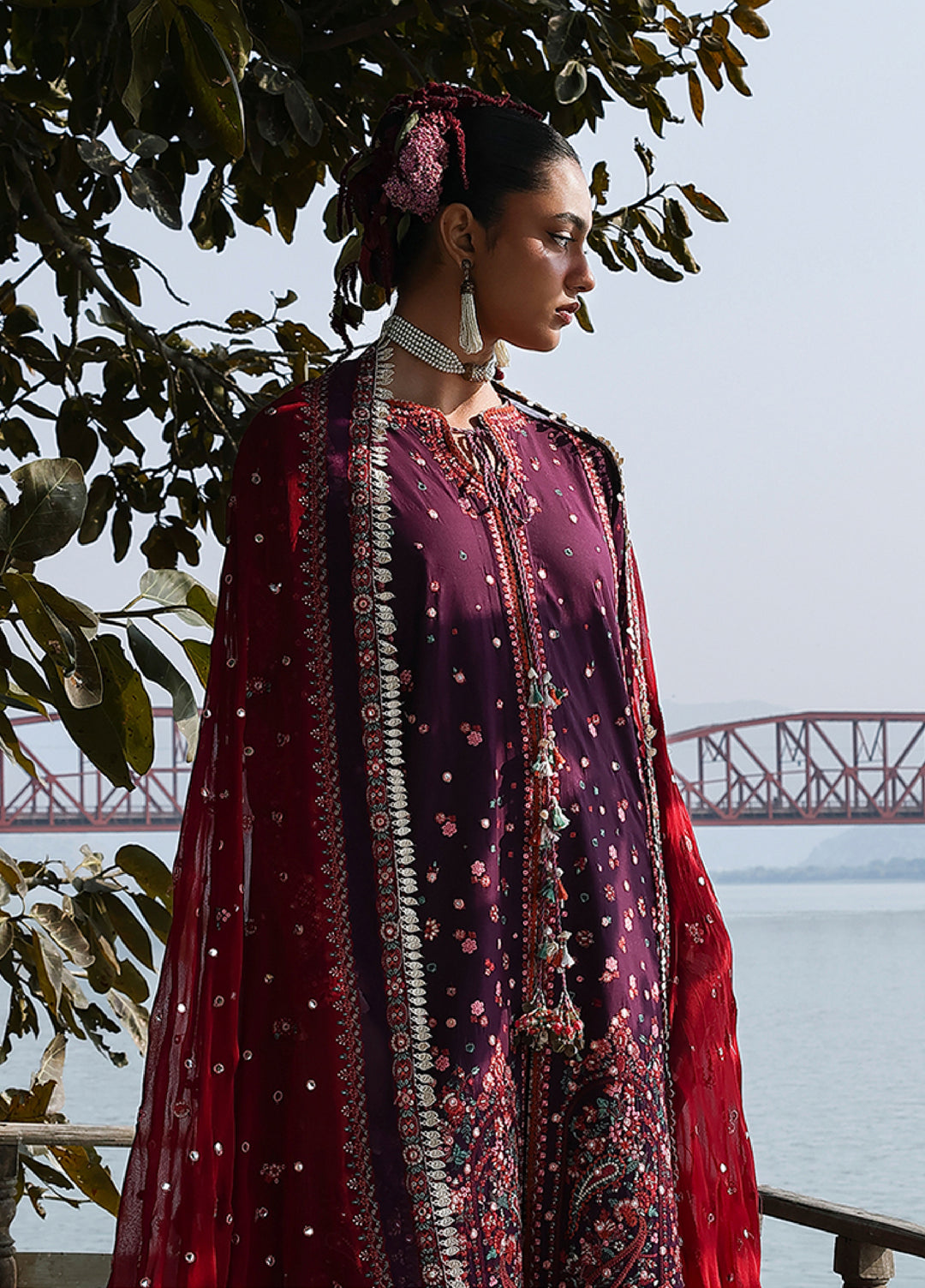 Kalabagh by Hussain Rehar Unstitched Embroidered Luxury Lawn 3 Piece Suit HR26UKL D6 Nihdi - Festive Collection