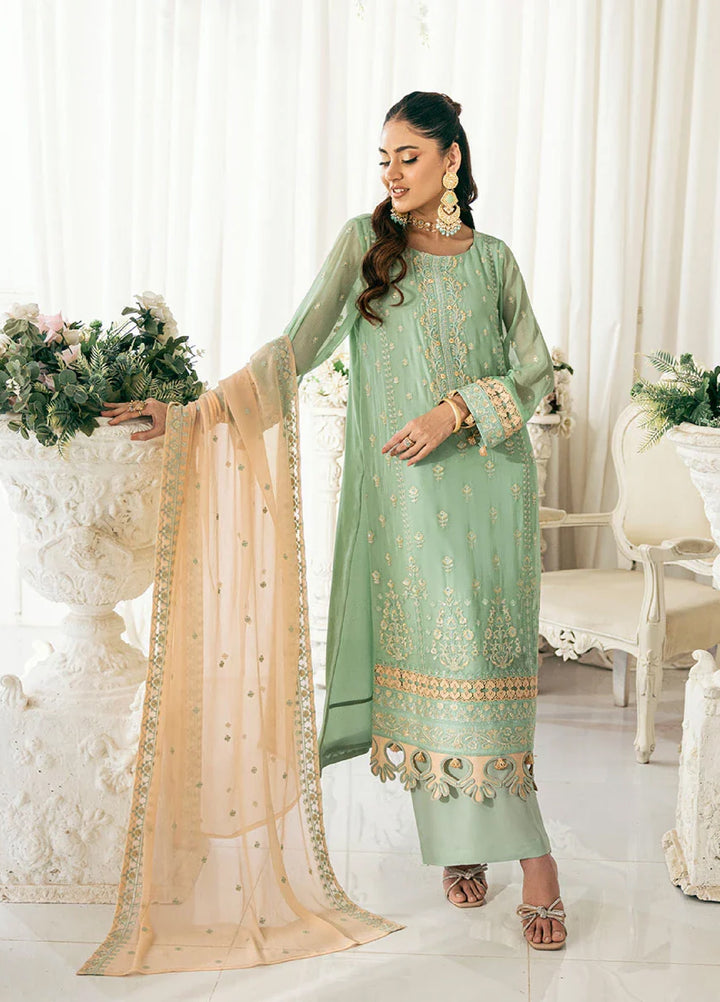 Signature by Salitex Embroidered Chiffon Suits Unstitched 3 Piece SUNS7CH044UT - Summer Collection